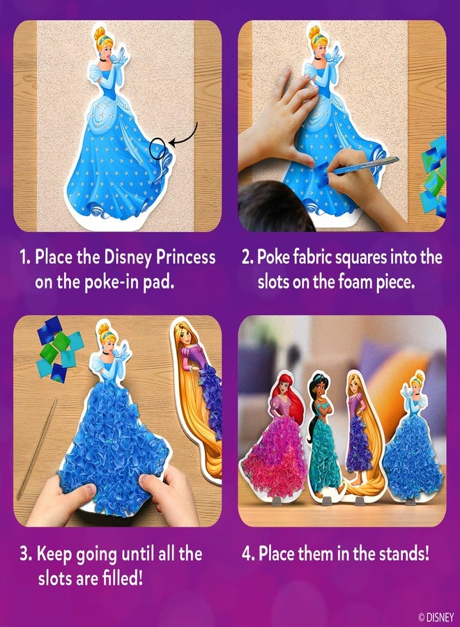 Skillmatics Poke-in Art - Disney Princess, Mess-Free Fun for Kids, DIY Craft Kits, Creative Activity, Gifts for Girls Ages 4, 5, 6, 7, 8, 9, Includes Cinderella, Ariel, Moana, Rapunzel & More - Image 4